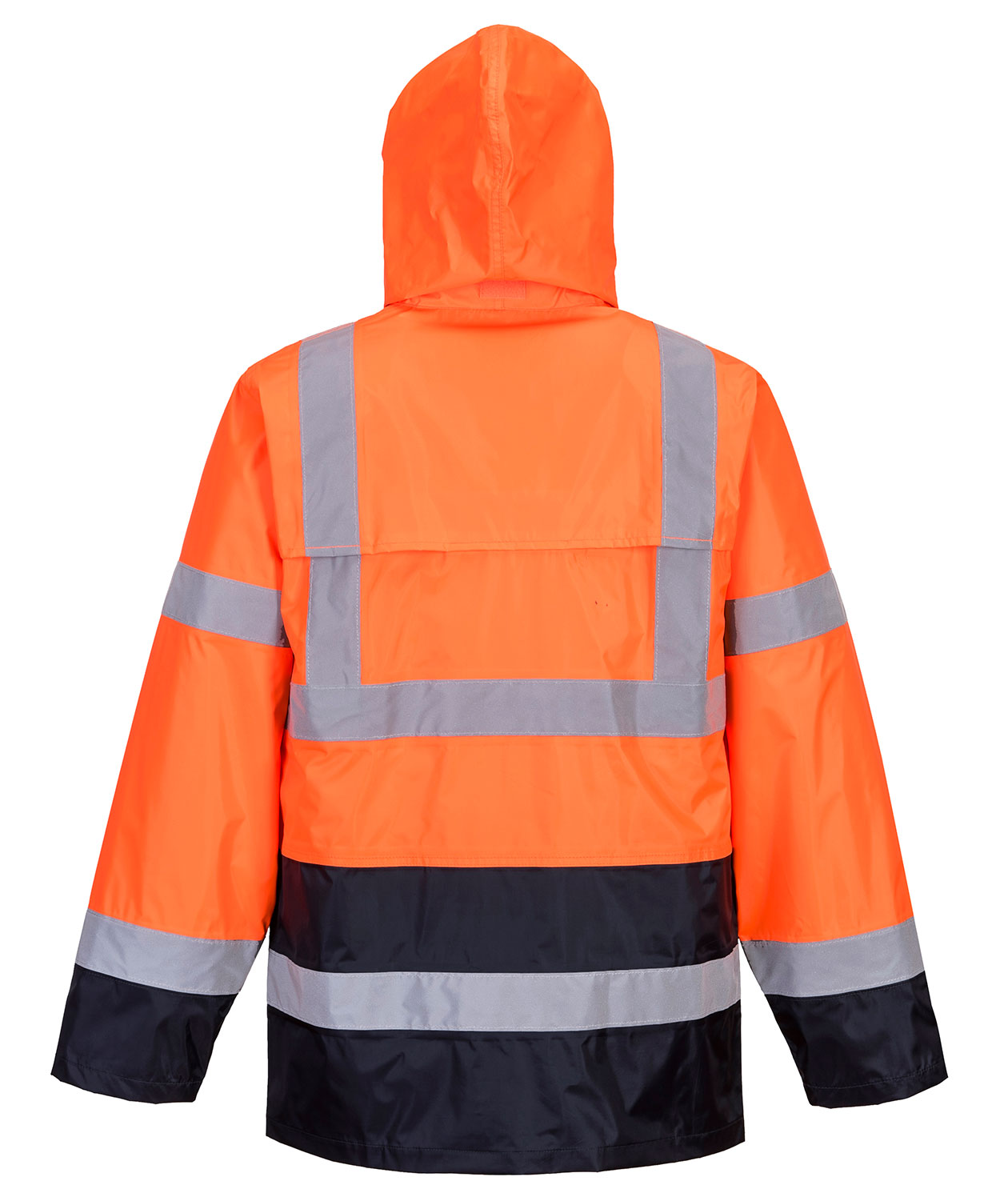 Portwest rain jacket, Hi-vis Orange/Marine, large image number 1
