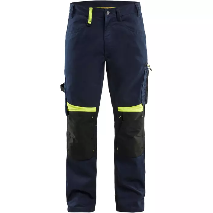 Blåkläder arbejdsbukser, Mørk Marine/Hi-Vis Gul, large image number 0