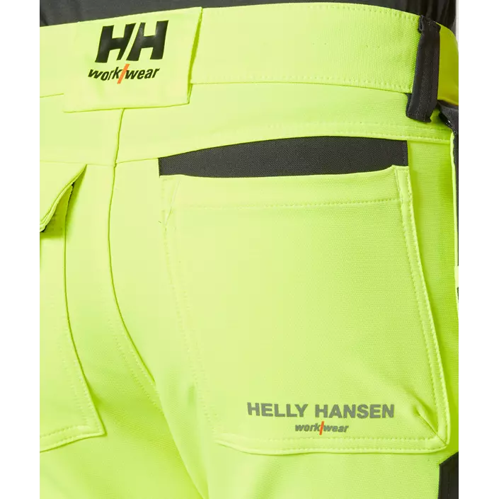 Helly Hansen ICU håndværkerbukser full stretch, Hi-vis gul/charcoal, large image number 9