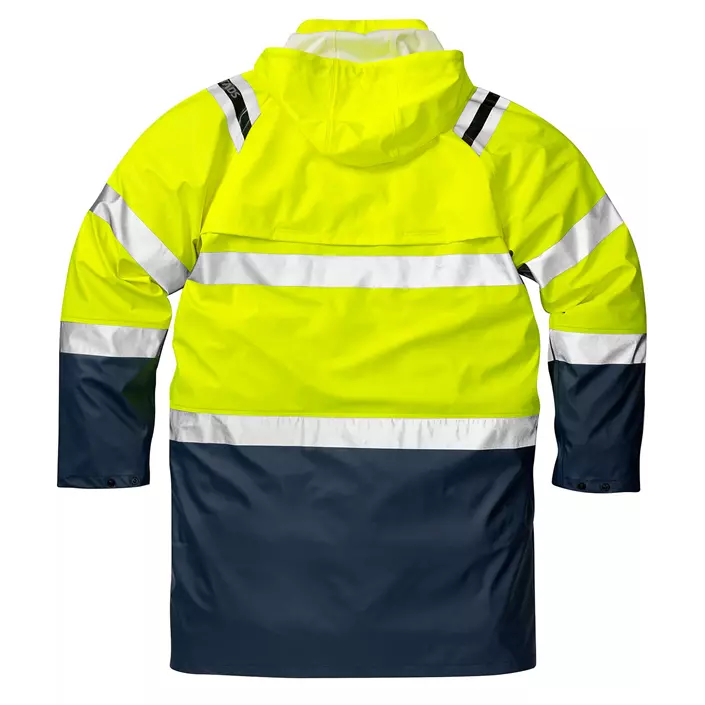 Fristads raincoat 4634, Hi-Vis yellow/marine, large image number 1