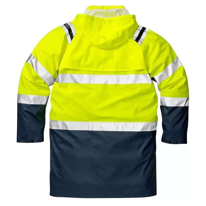 Fristads raincoat 4634, Hi-Vis yellow/marine, large image number 1