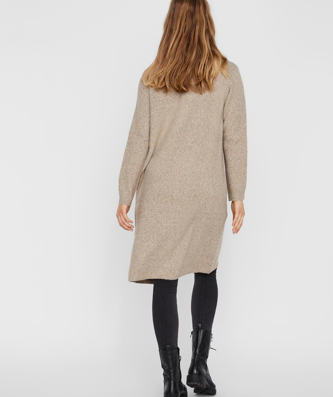 Vero Moda VMDOFFY women's long knitted cardigan, Sepia Tint, large image number 2