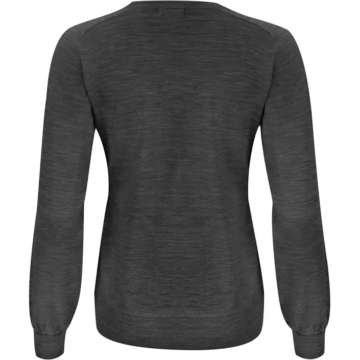 J. Harvest & Frost stickad tröja med merinoull dam, Dark Grey Melange, large image number 1