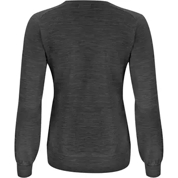 J. Harvest & Frost stickad tröja med merinoull dam, Dark Grey Melange