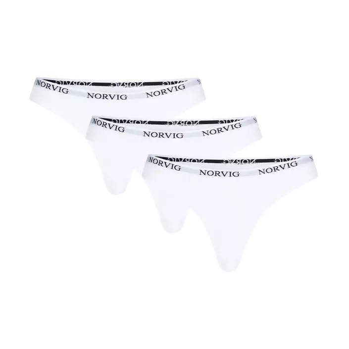 NORVIG 3-pack women's thong, White, large image number 0