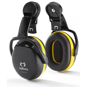 Hellberg Secure 2 høreværn til hjelmmontering, Sort/Gul