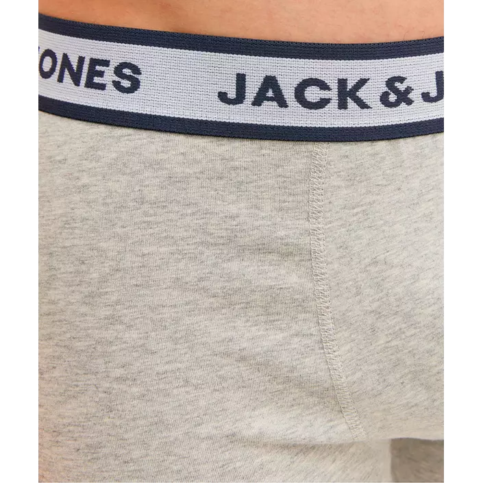 Jack & Jones JACSOLID 3-pak Boxershorts, Light Grey Melange/White/Navy Blazer, large image number 5