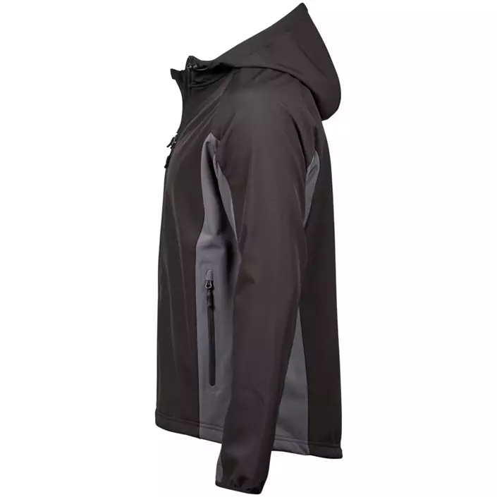 Tee Jays Performance softshell jacket with hood, Black/Dark Grey, large image number 2