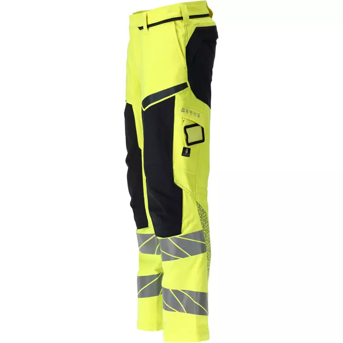 Mascot Accelerate Multisafe arbejdsbukser full stretch, Hi-Vis Gul/Mørk Marine, large image number 3