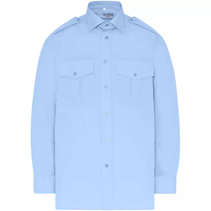 Angli Classic Fit uniformskjorta, Ljusblå, large image number 0