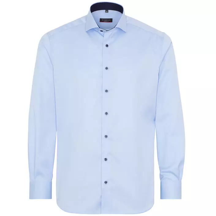 Eterna Cover Modern fit shirt with contrast, Lightblue, large image number 0
