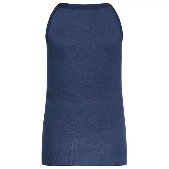 Claire Woman women's singlet with merino wool, Blue Melange, large image number 1