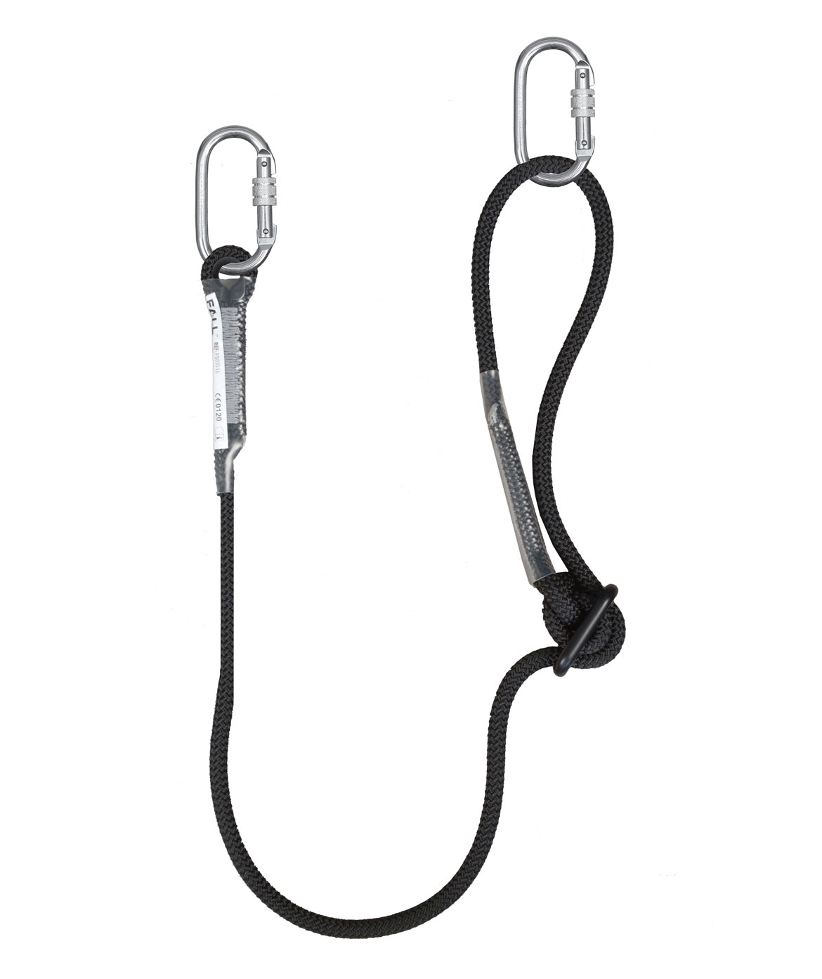 OS FallSafe BASIC 2 adjustable Lanyard rope with belt, Black, Black, large image number 1