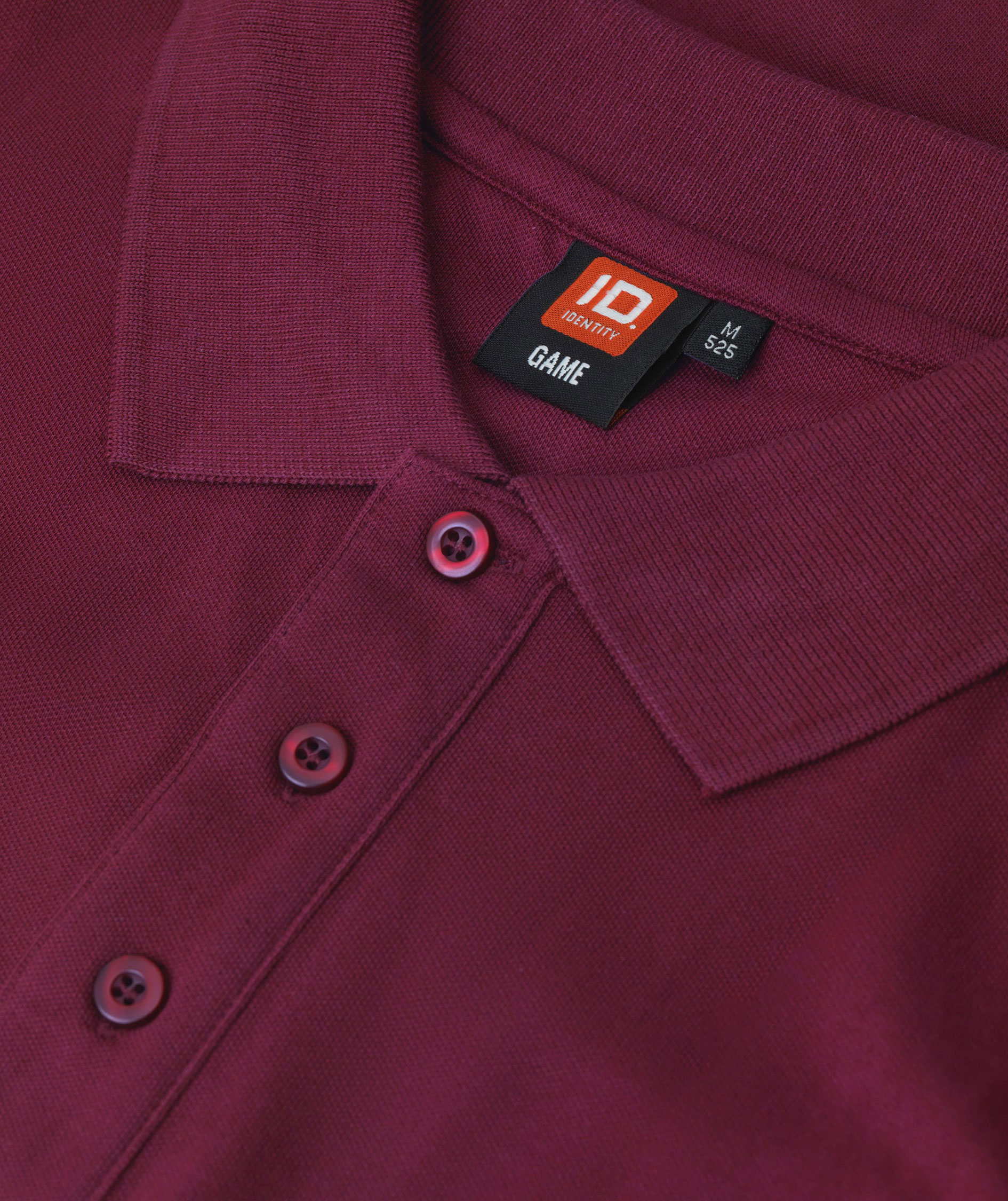 ID Stretch polo T-skjorte, Bordeaux, large image number 3