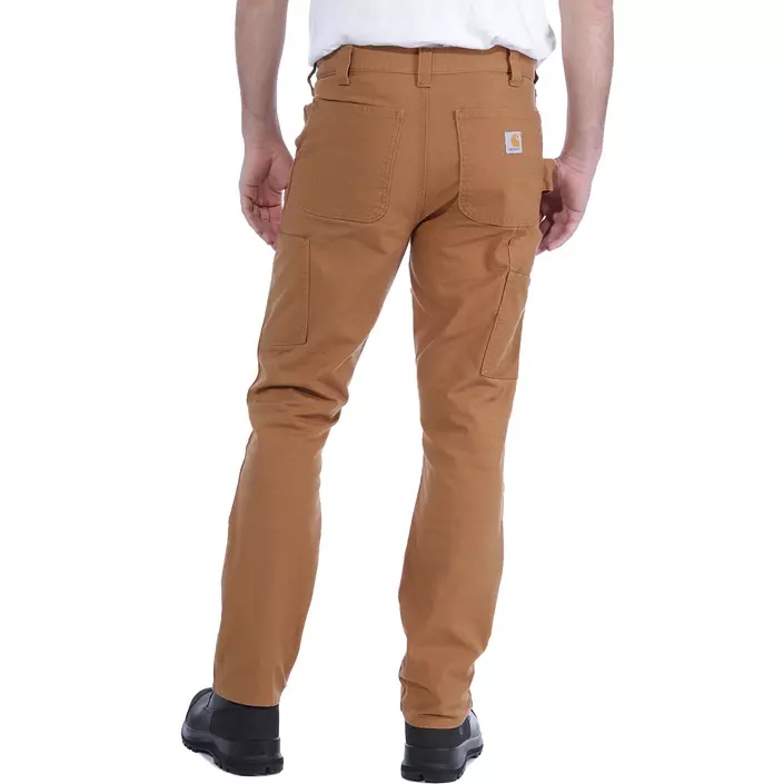 Carhartt Stretch Duck Double Front Arbeitshose, Braun, large image number 3