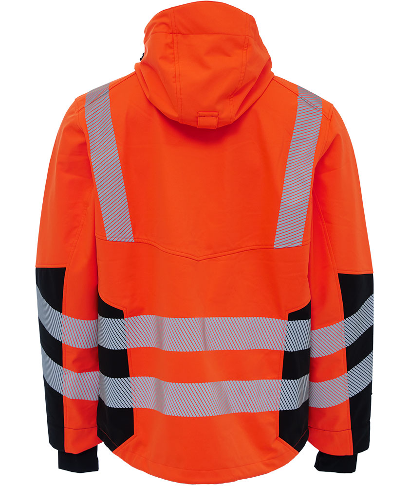 ELKA Visible Xtreme softshell jacket, Hi-Vis Orange/Black, large image number 2