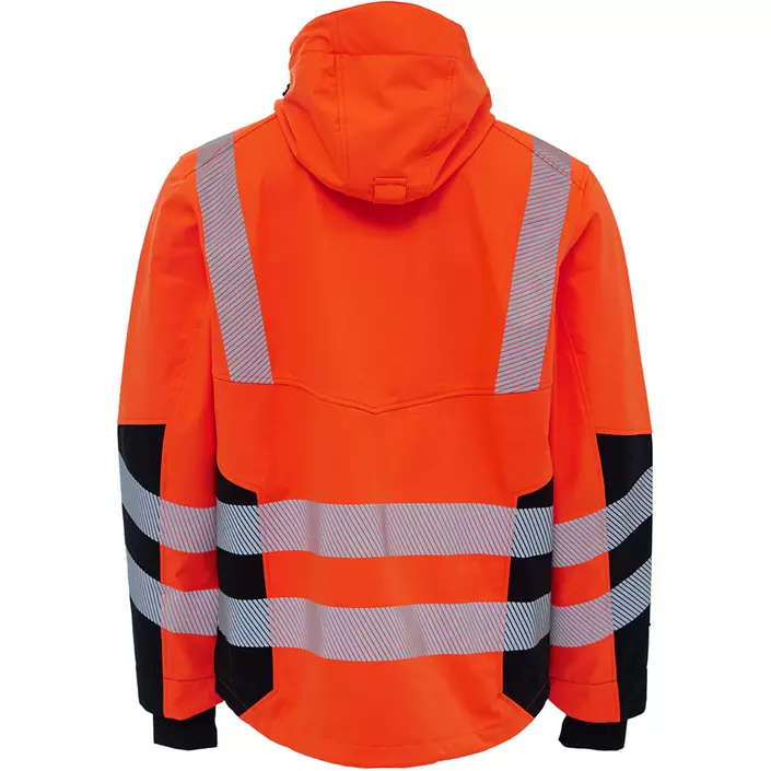 Elka Visible Xtreme softshell jacket, Hi-Vis Orange/Black, large image number 1