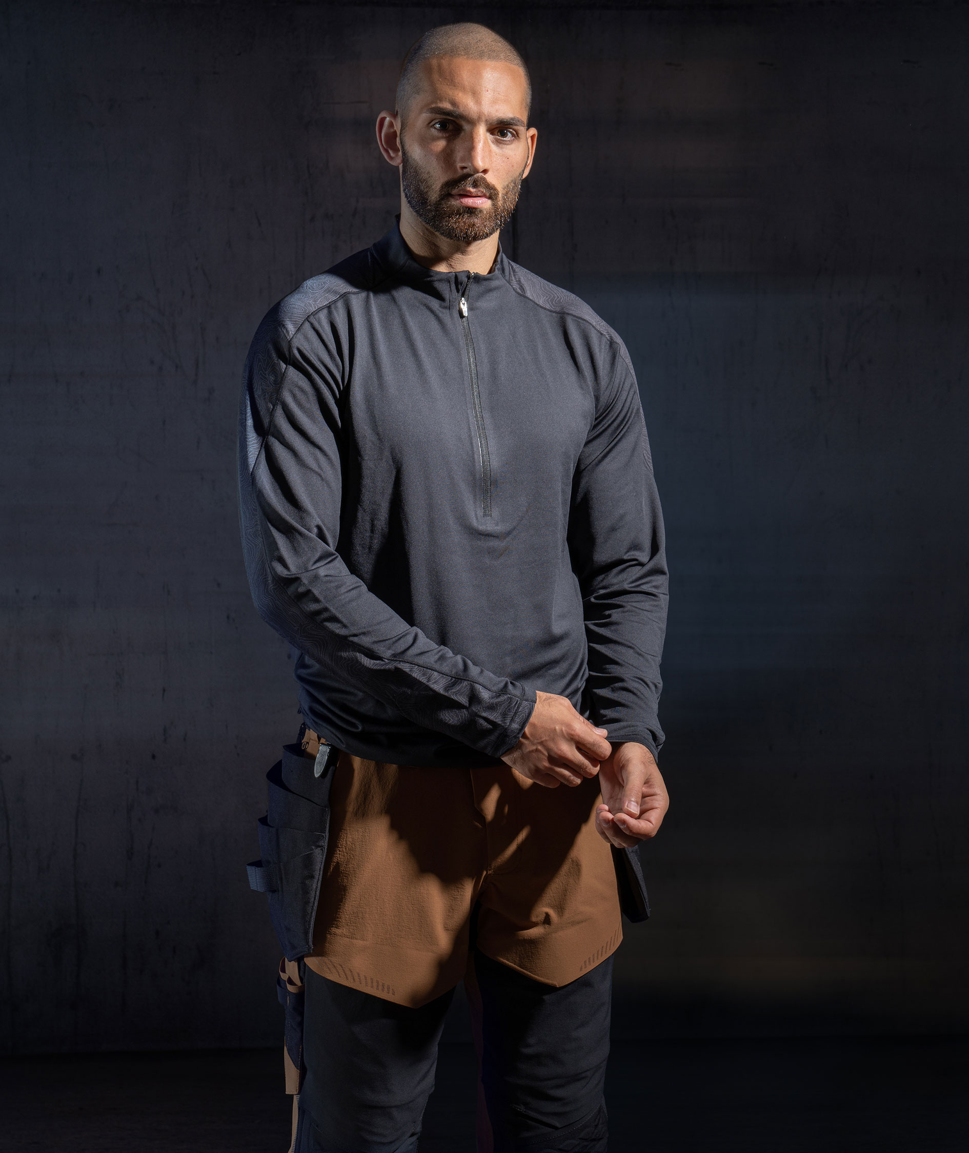 Mascot Customized half zip lang&aelig;rmet T-shirt