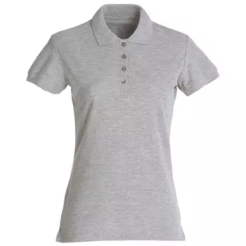 Clique Basic Damen Poloshirt, Grau Melange