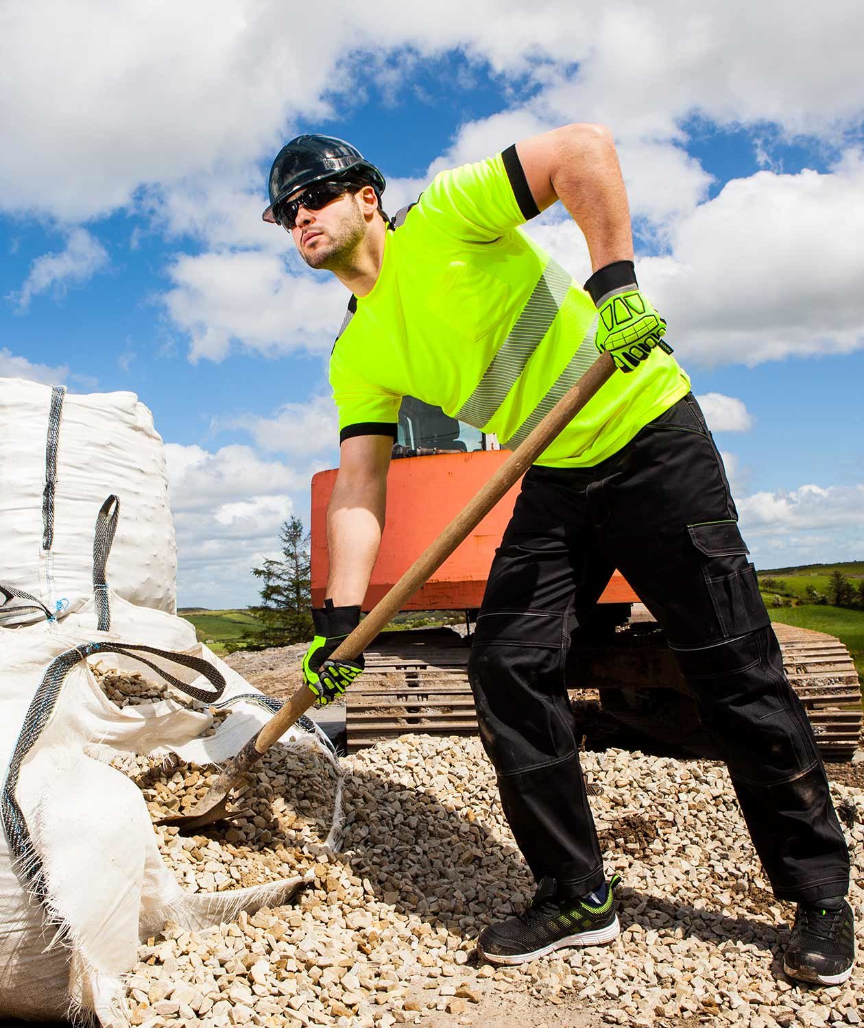 Portwest PW3 Hi-Vis T-shirt, Varsel Gul/Svart, large image number 2