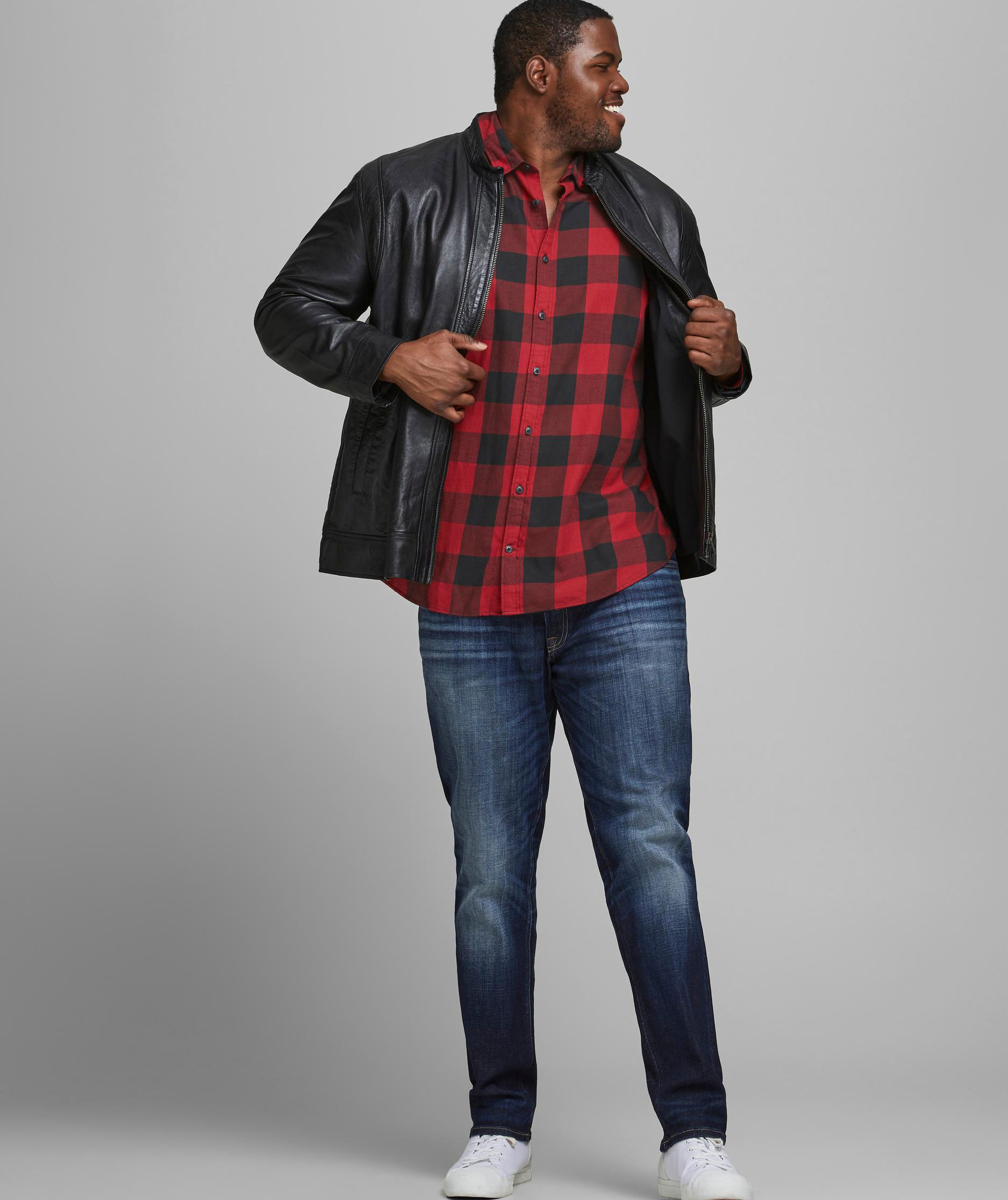 Jack & Jones JJEGINGHAM Plus Size Twill shirt, Brick Red, large image number 5