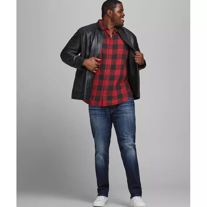 Jack & Jones JJEGINGHAM Plus Size Twill skjorte, Brick Red, large image number 5