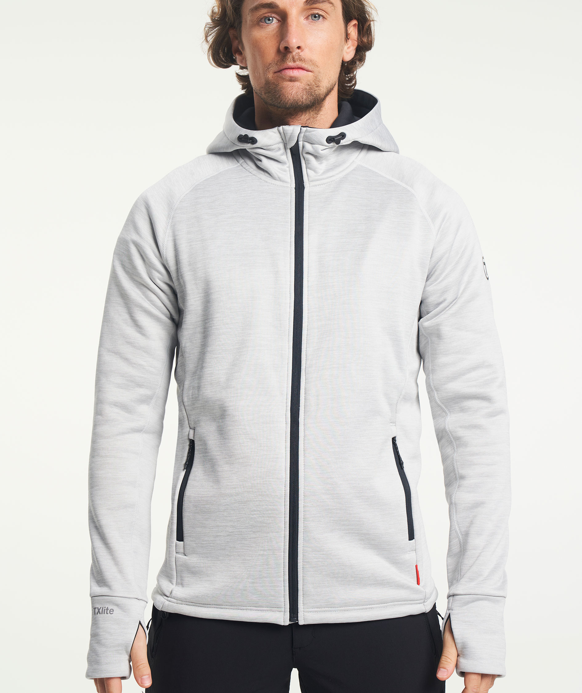 Tenson TXlite hoodie with full zipper, Light Grey, large image number 7