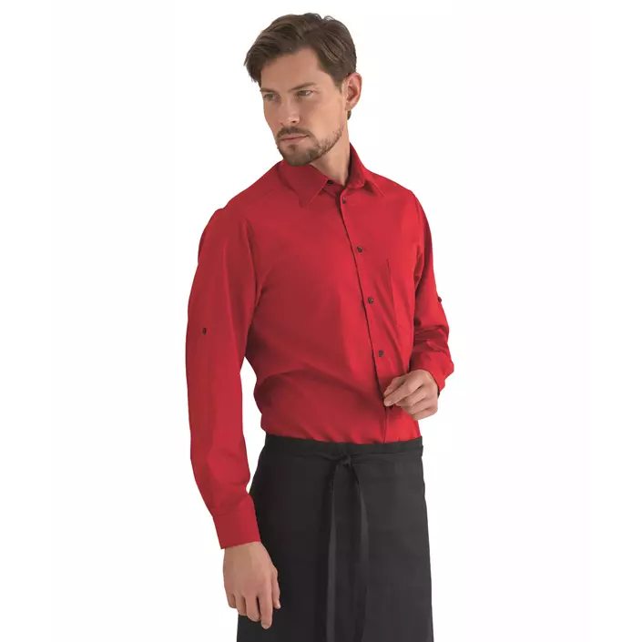 Kentaur comfort fit long-sleeved shirt, Red, large image number 1