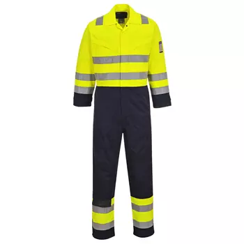 Portwest Modaflame coverall, Hi-Vis yellow/marine