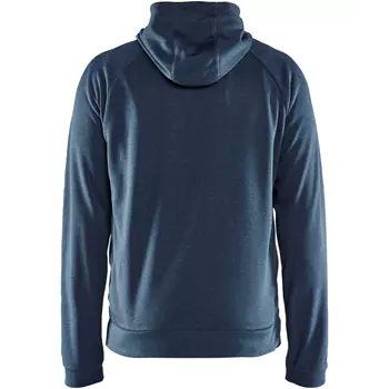 Blåkläder hybrid hoodie with zipper, Dusty blue/Dark Marine
