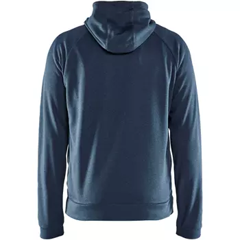 Blåkläder hybrid hoodie with zipper, Dusty blue/Dark Marine
