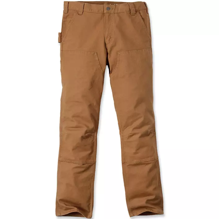 Carhartt Stretch Duck Double Front arbetsbyxa, Brun, large image number 0