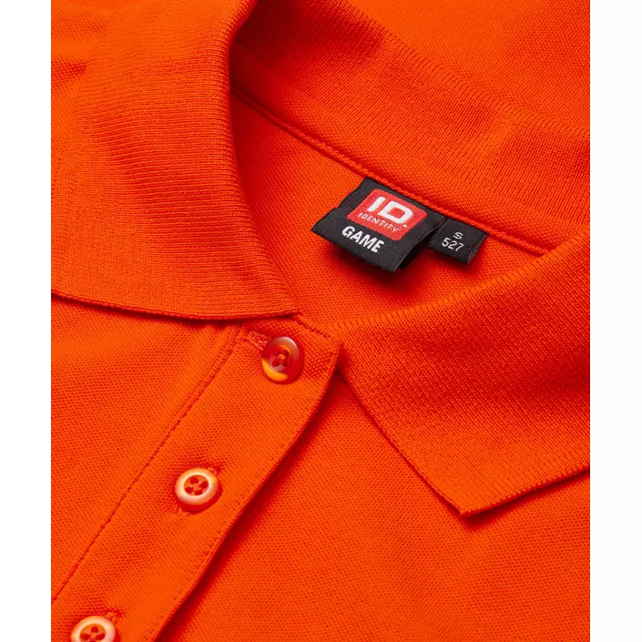 ID dame Pique Polo T-shirt med stretch, Orange, large image number 3