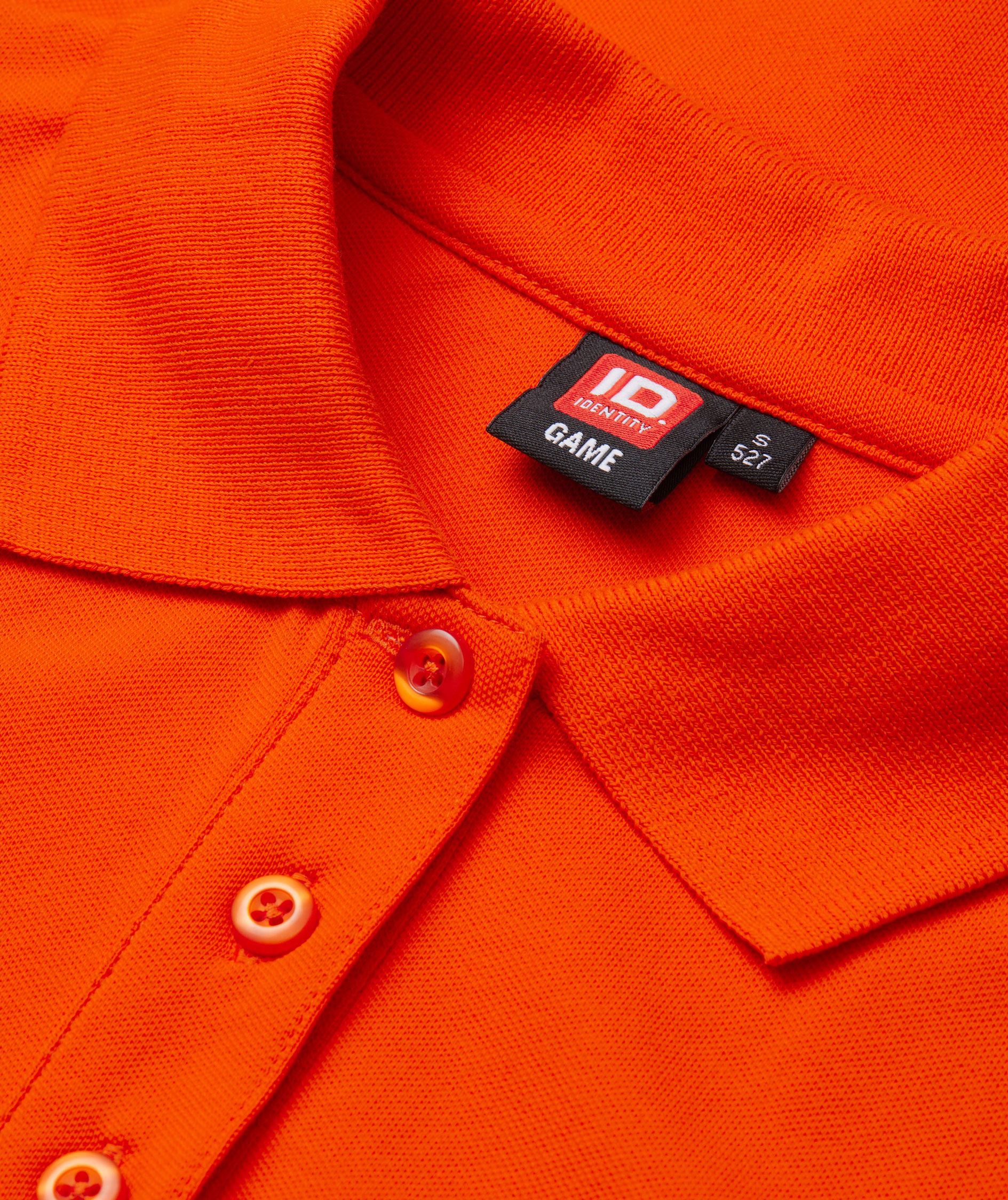 ID dame Pique Polo T-shirt med stretch, Orange, large image number 3