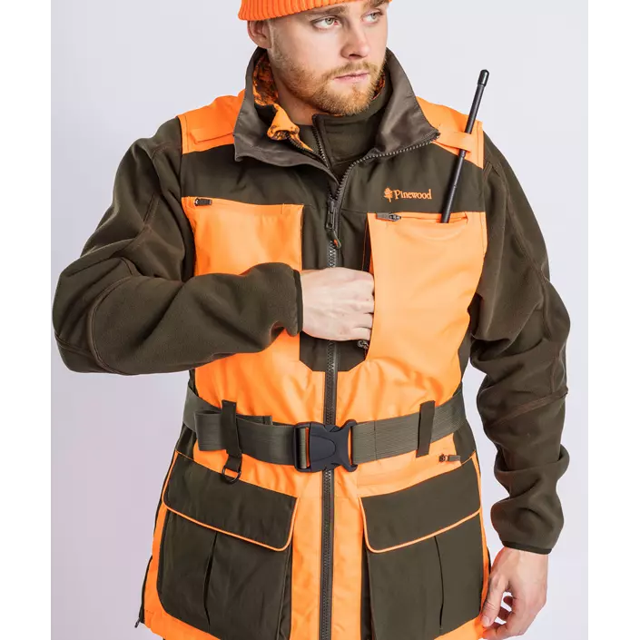 Pinewood Furudal Doghandler vest, Orange/Moss Green, large image number 7