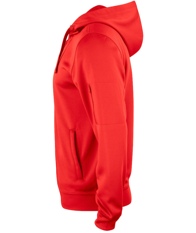 Clique Basis Active hoodie with full zipper, Red, large image number 3