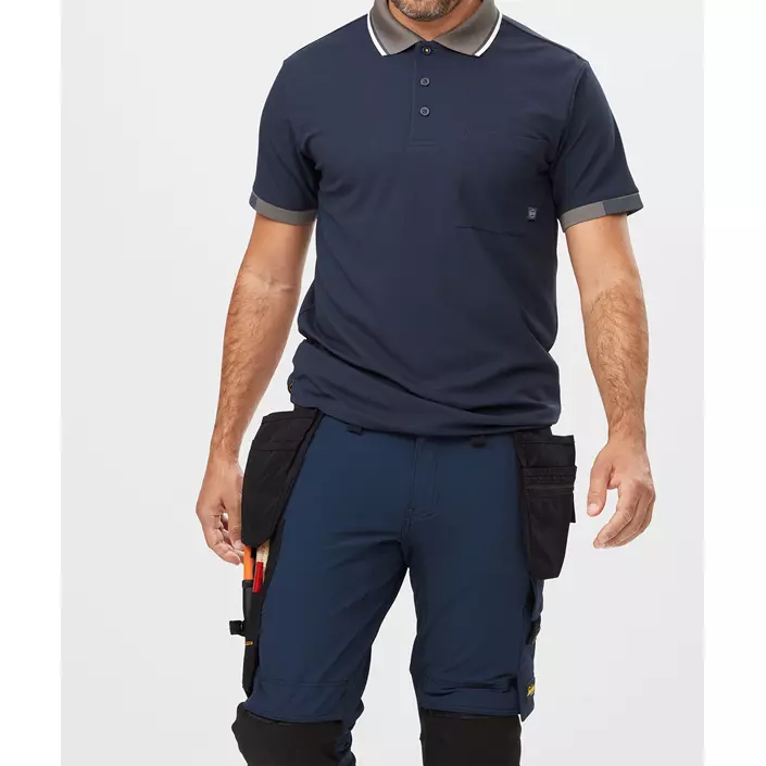 Snickers AllroundWork craftsman trousers 6271 full stretch, Marine Blue/Black, large image number 4