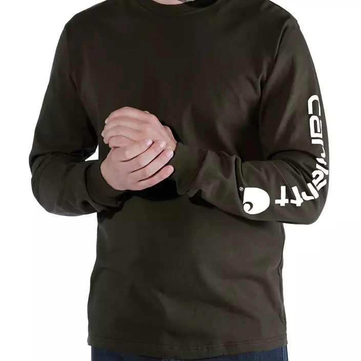 Carhartt langermet T-skjorte, Peat, large image number 1