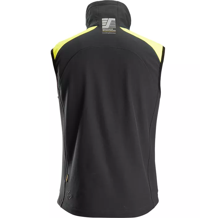 Snickers FlexiWork vest, Black/Neon Yellow, large image number 1