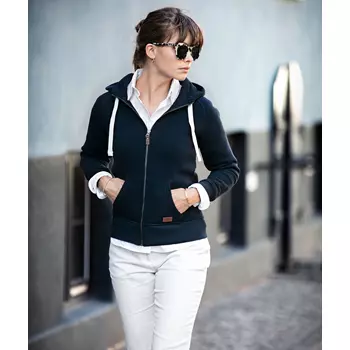 Nimbus Williamsburg Damen Kapuzensweatshirt mit Reißverschluss, Schwarz