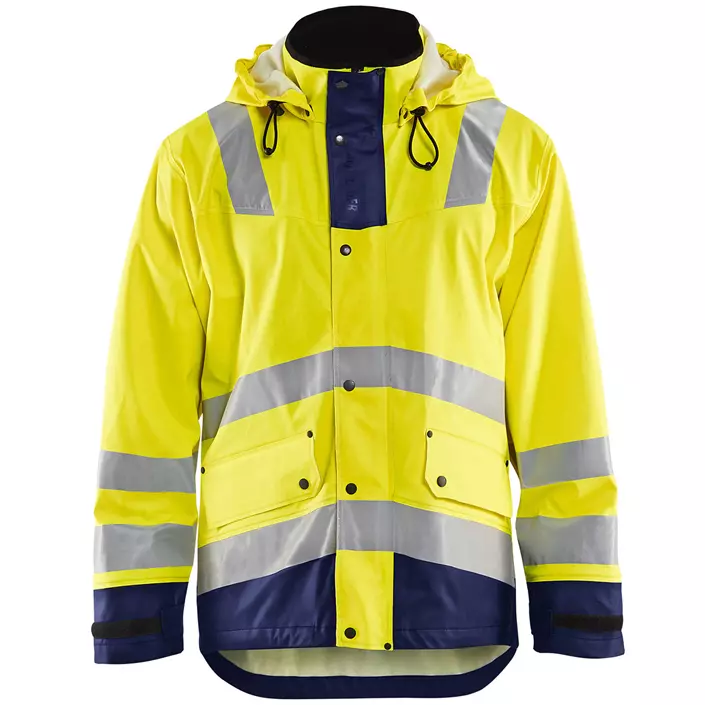 Blåkläder Heavy Weight regnjacka, Varsel gul/marinblå, large image number 0