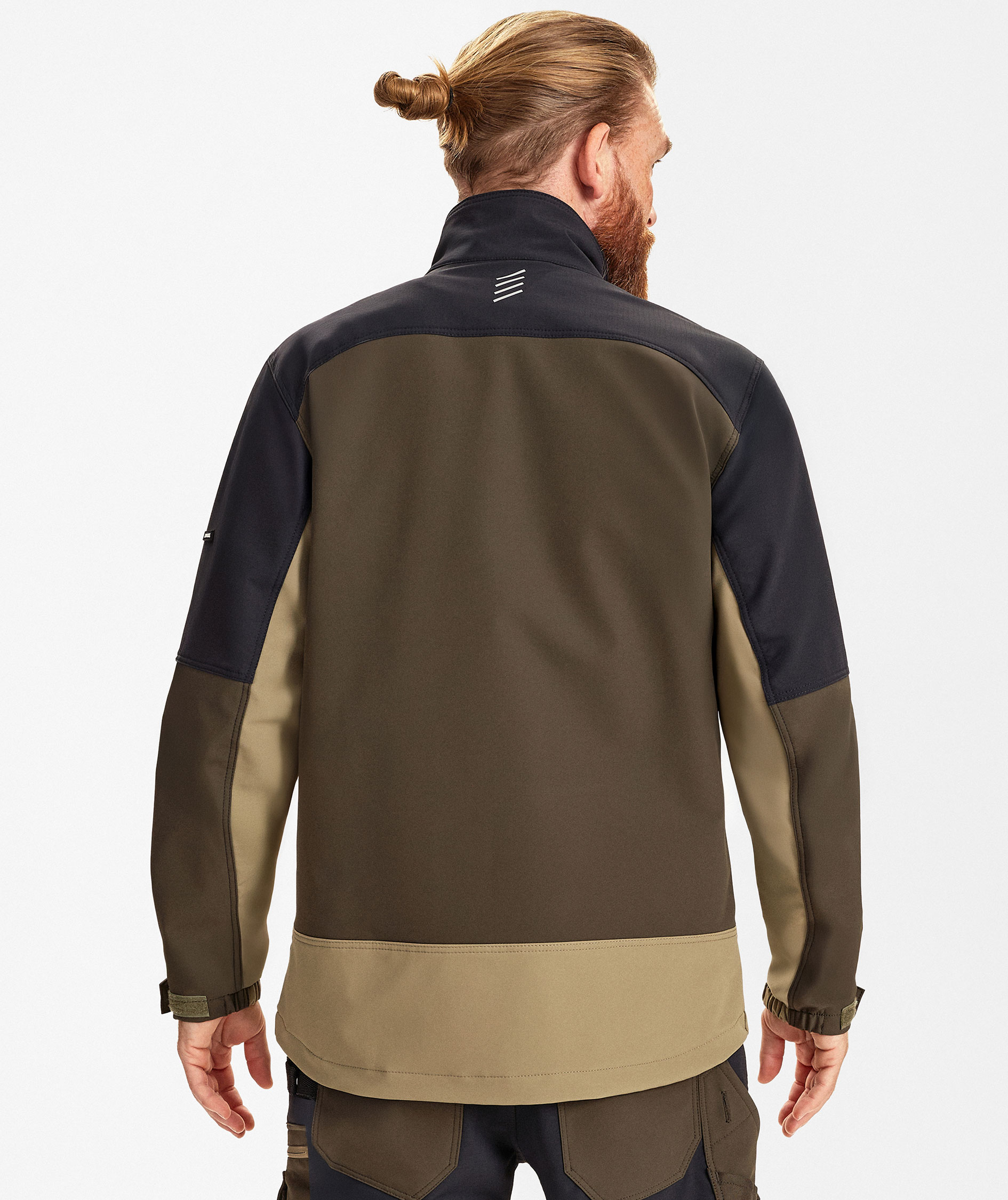 Engel Entire work jacket full stretch, Forest Green/Black, large image number 4