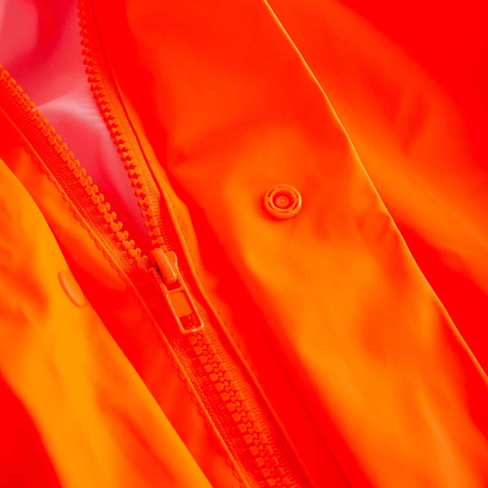 Lyngs&oslash;e PU regndragt, Hi-vis Orange, large image number 2