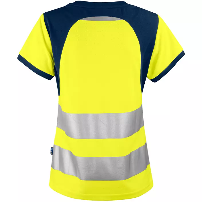 ProJob women's T-shirt 6012, Hi-vis Yellow/Marine, large image number 1