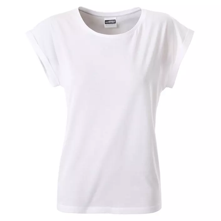 James & Nicholson Basic dame T-shirt, Hvid, large image number 1