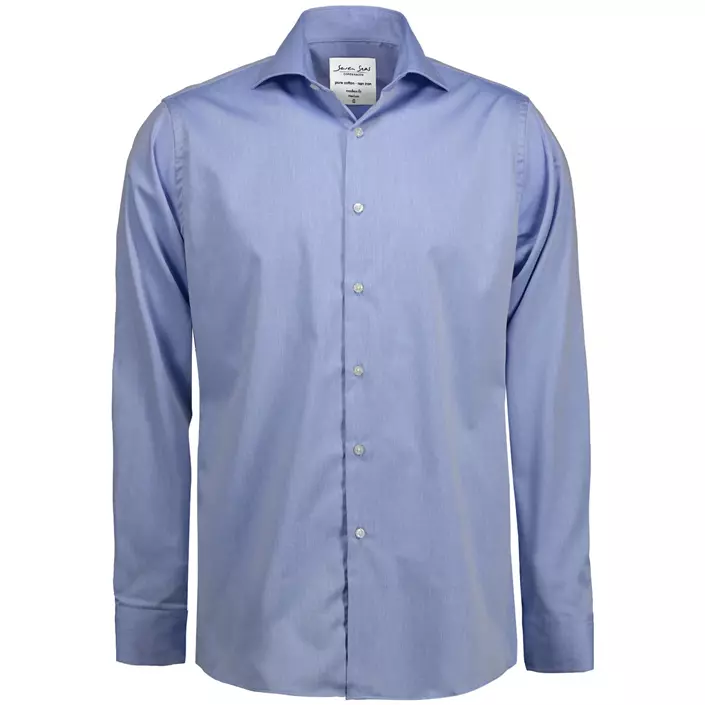 Seven Seas modern fit Fine Twill skjorte, Lys Blå, large image number 0