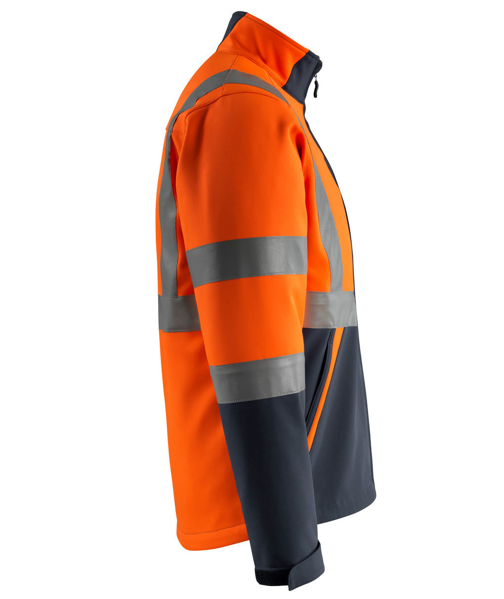 Mascot Safe Light Kiama softshell jacket, Hi-Vis Orange/Dark Marine, large image number 3