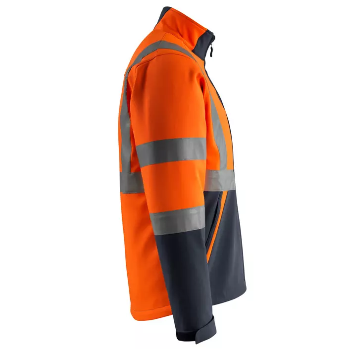 Mascot Safe Light Kiama softshell jacket, Hi-Vis Orange/Dark Marine, large image number 3