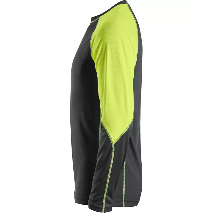 Snickers AllroundWork long-sleeved T-shirt, Black/Neon Yellow, large image number 4