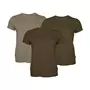 Pinewood 3-pak dame T-shirt, Green/Hunting Brown/Khaki Pinewood 3-pak dame T-shirt, Green/Hunting Brown/Khaki